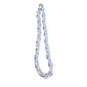 Vintage TRIFARI Twisted Bead Necklace – Light Purple (1970s)